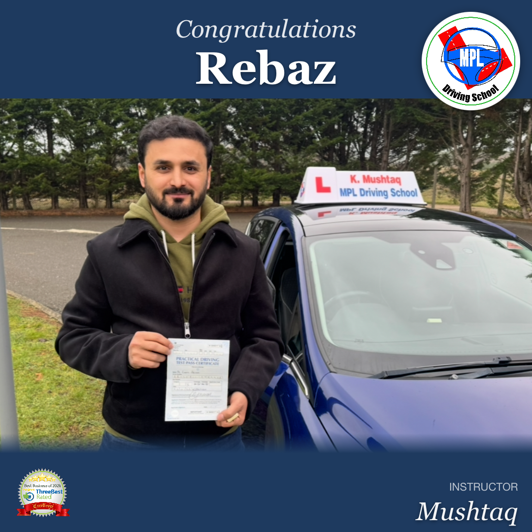 Driving test success for Rebaz Abuzed